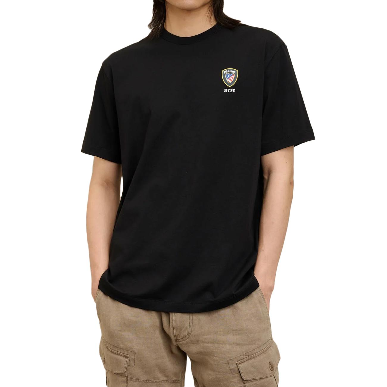 T-Shirt Nypd Irving 25SBLUH02196-004547 999 NERO BLAUER 