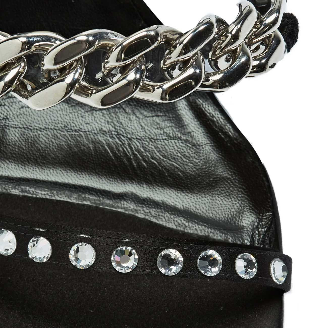 Decollete In Raso Con Catena E Strass Donna Black N21/21ECP0NV11071 X060BLACK N°21 