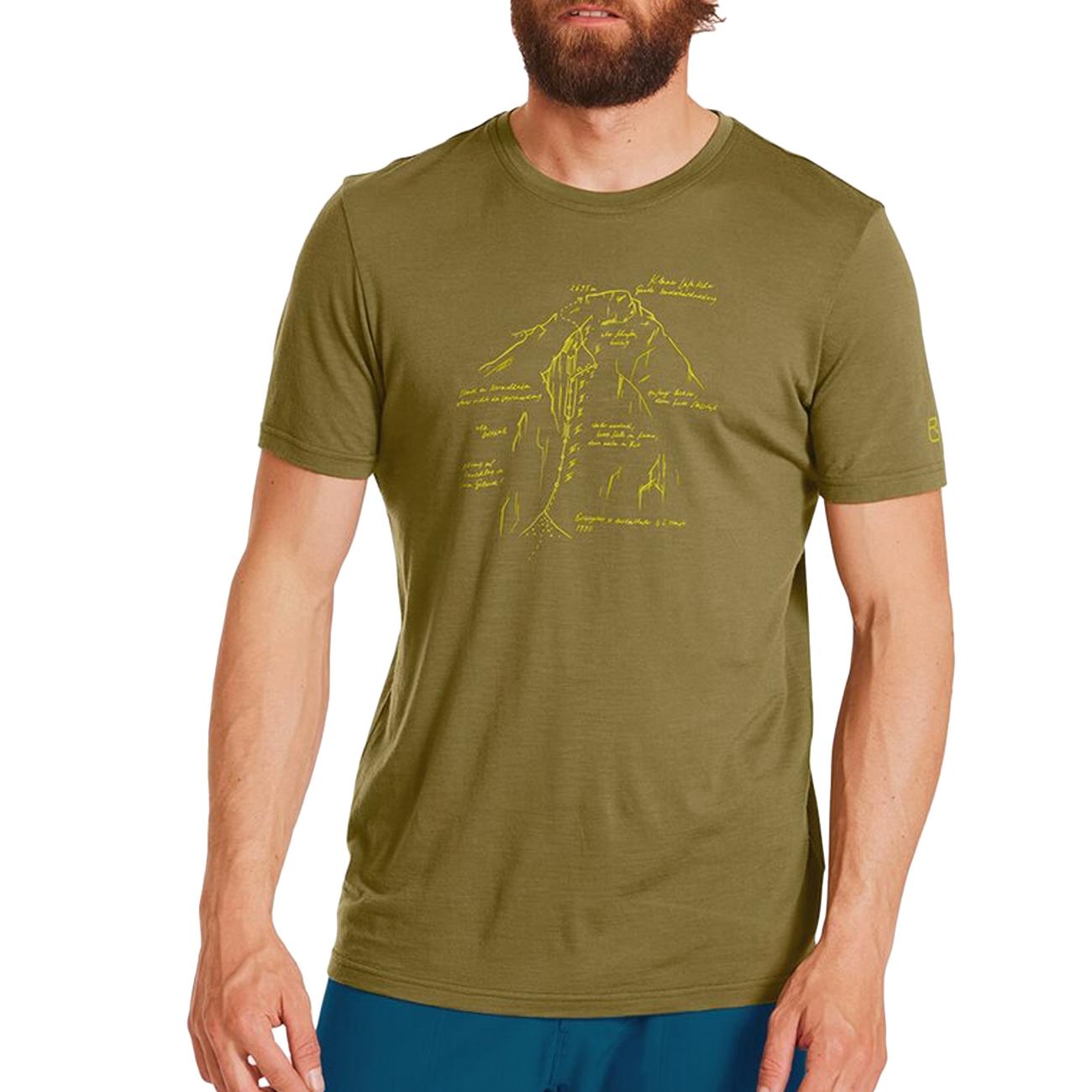Tshirt 120 Tec Lafatscher Uomo Green Moss 88123 GREEN MOSS ORTOVOX 