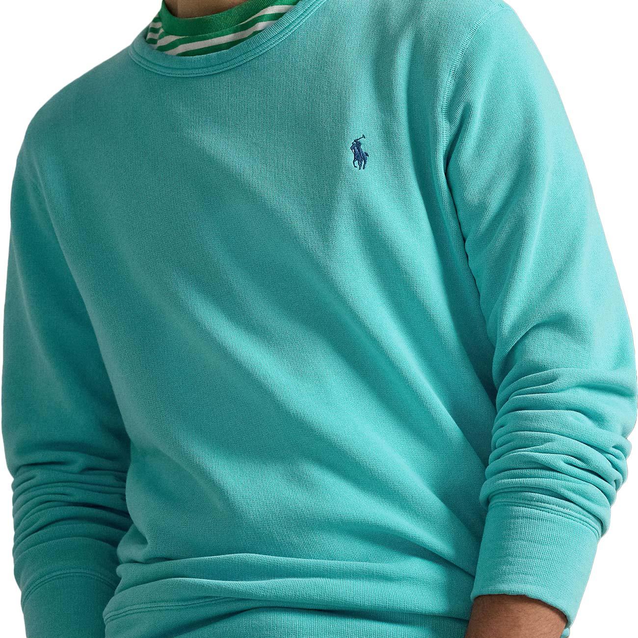 Felpa Girocollo 710A12485 007 PERFECT TURQUOISE POLO RALPH LAUREN 
