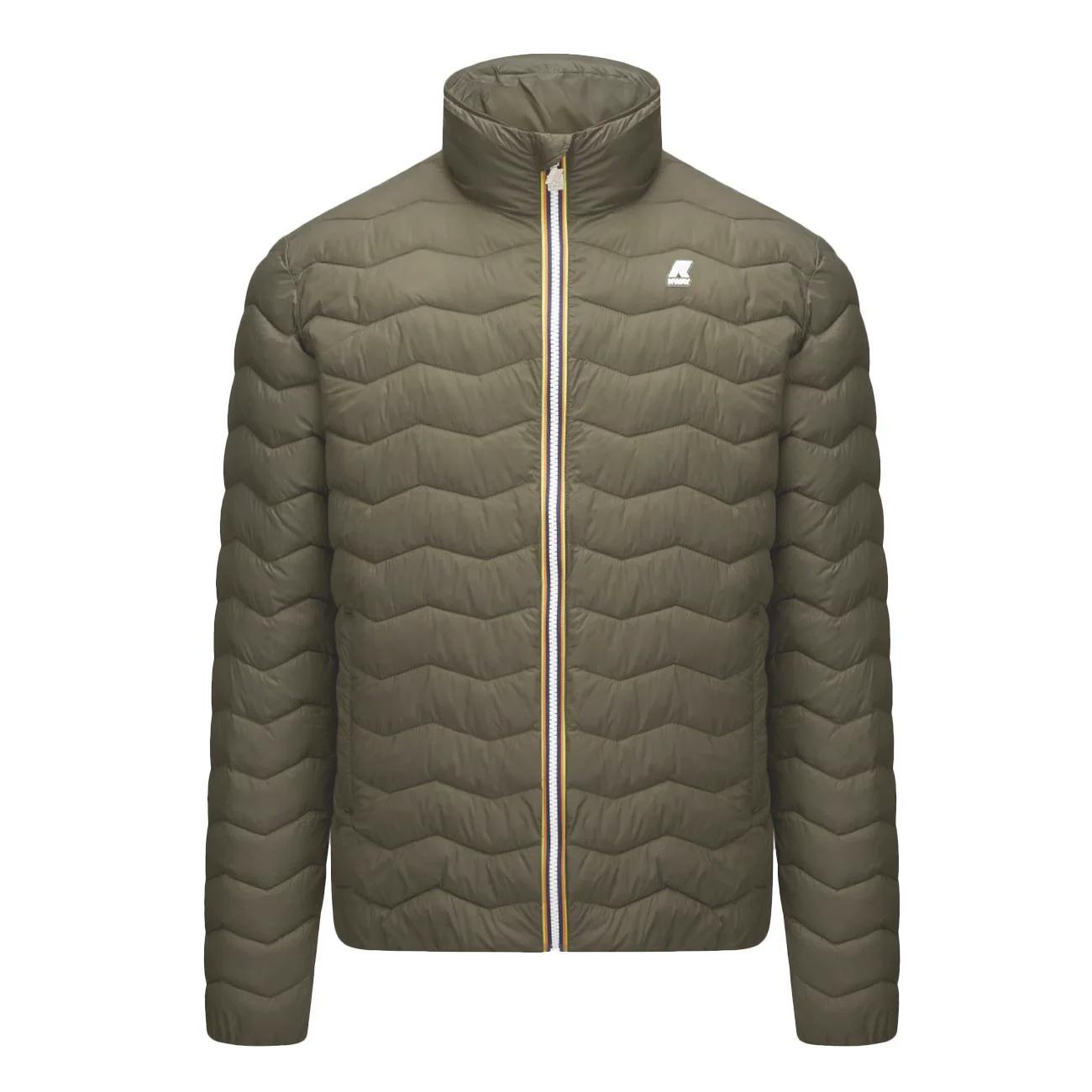 Giubbotto Valentine Eco Warm Onde Uomo Verde Nero K6115GW WMR VERDE NERO K-WAY 