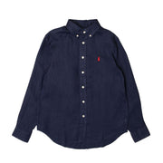 Camicia In Lino Bambino Navy 323832109 002 NAVY POLO RALPH LAUREN 