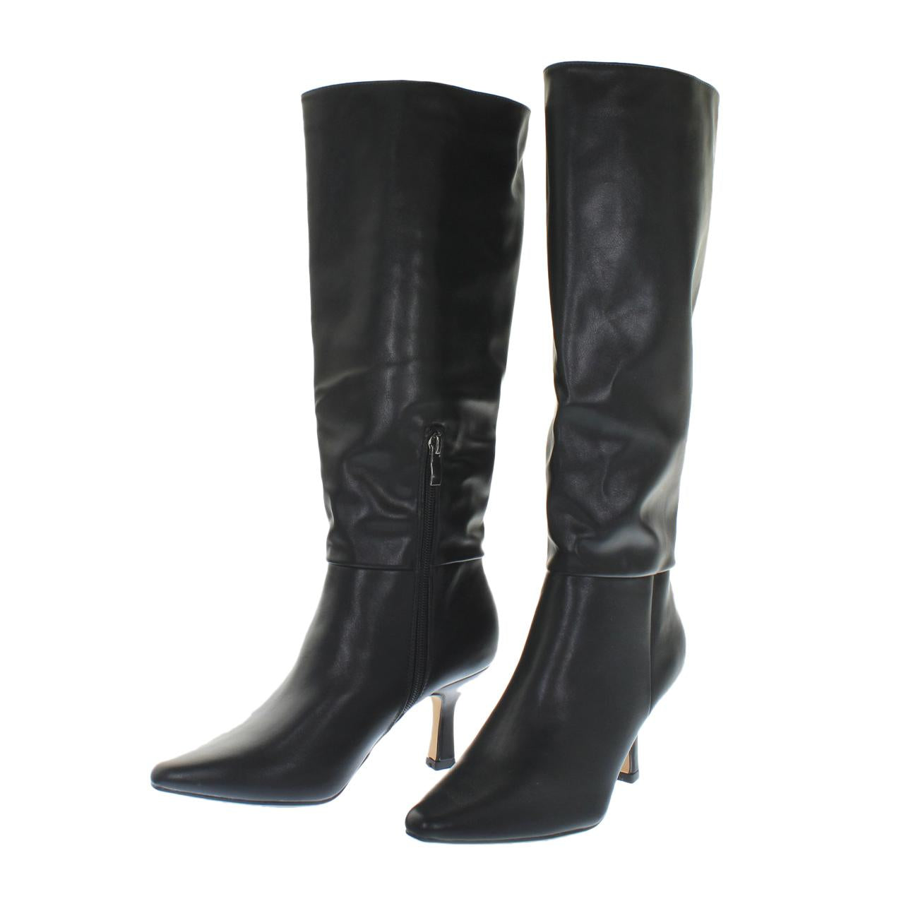 Stivali Alti Con Tacco E Gambale Morbido Donna Nero 8654 NERO KHARISMA 