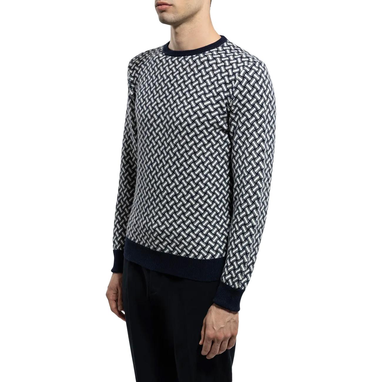 Maglia Girocollo In Cashmere Con Lama Di Rasoio D2K103 RB66 797+108 DRUMOHR 