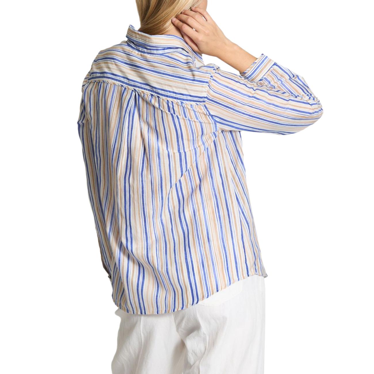 Camicetta Agape Donna Riga Blu Bianco AGAPE 2413111214200 005 RIGA BLU/BIANCO MARELLA 