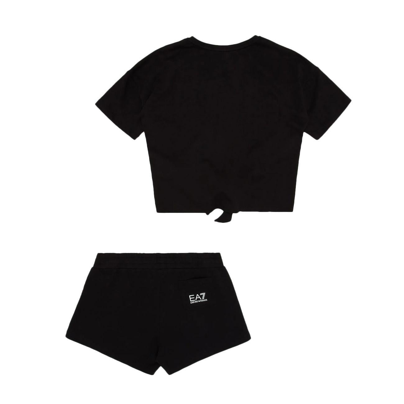 COMPLETO J. G. T.SHIRT E SHORTS SHINY EA7 3RFV52FJ7CZ 1200/NERO EA7 