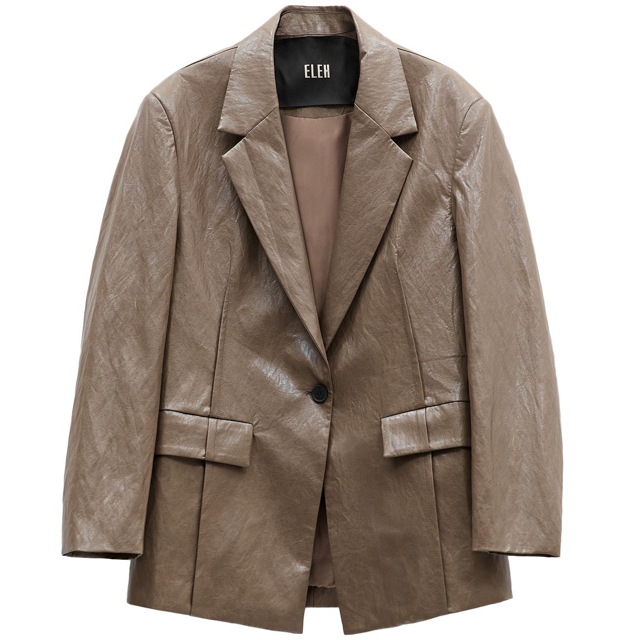 Giacca In Ecopelle EFW250317 KHAKI ELEH 