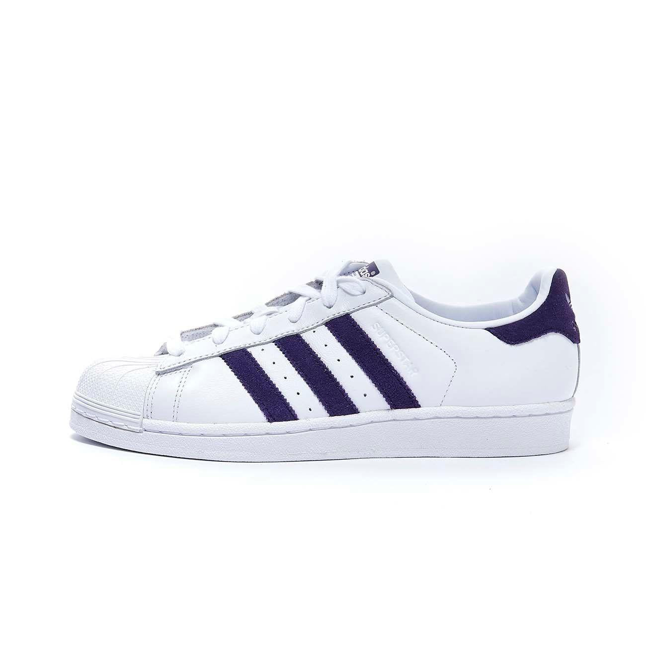 ADIDAS Sneaker Superstar Donna White Leg Purple EF9241 FTWWHT/LEGPUR/FTWWHT 