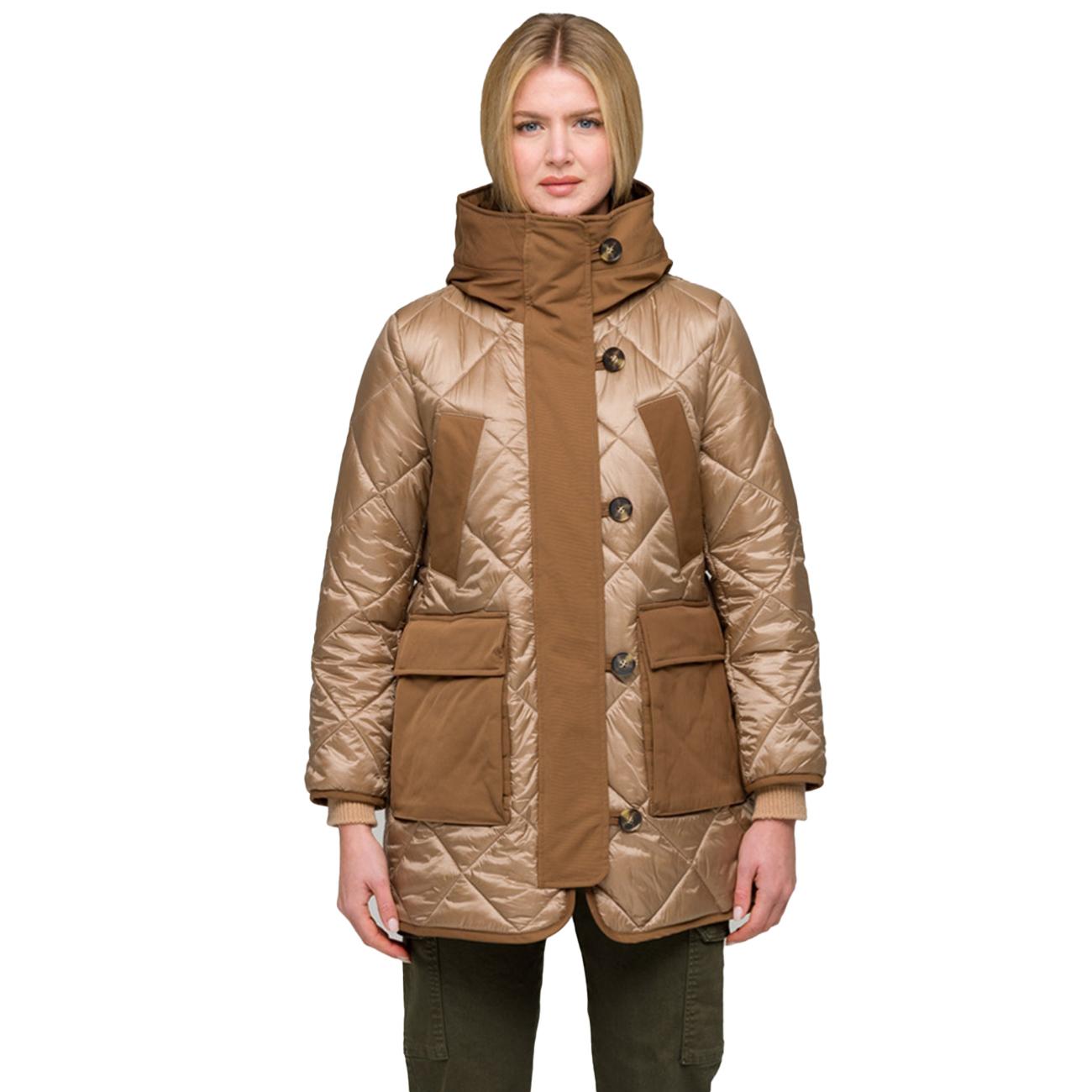 Piumino A Collo Alto Con Tasche XD6738 NR02 AMBRA HOX 