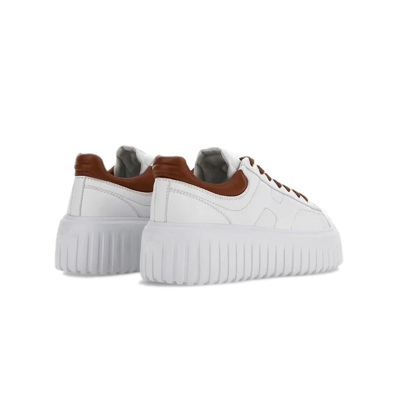 Sneakers H-Stripes Donna Bianco Cuoio HXW6450FC60LE90446 BIANCO/CUOIO HOGAN 