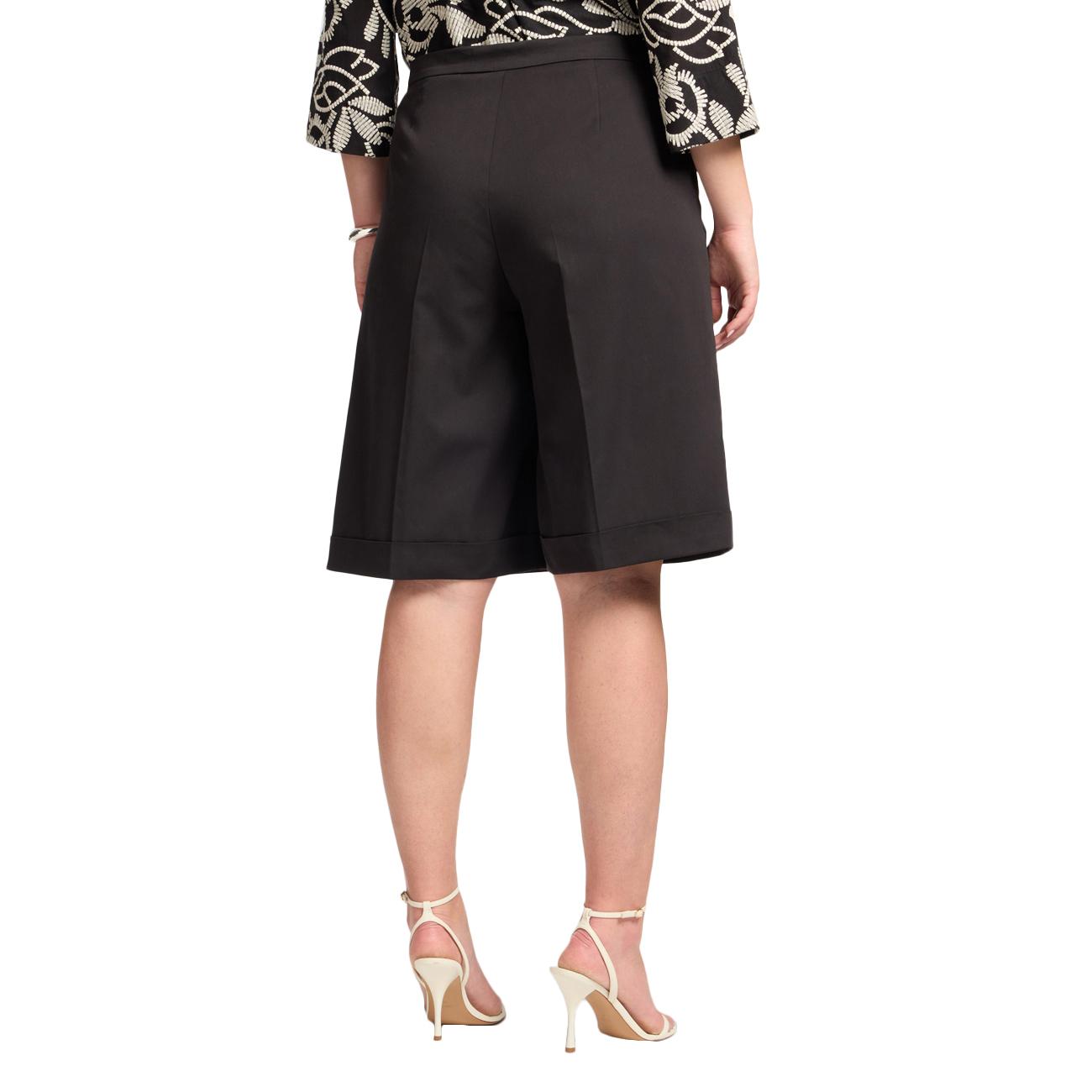Pantaloncini Corti In Misto Cotone P097P000444N 33 NERO ELENA MIRO' 