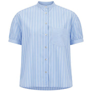 Camicia Coreana A Righe CNF/B013134 B82 BIANCO/AZZURRO MASCHERONI 