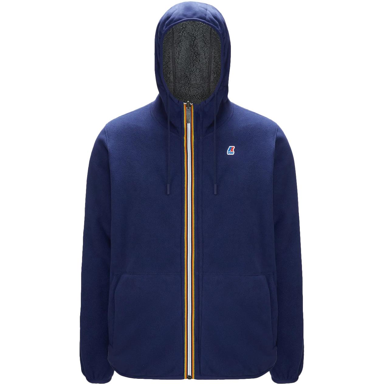 Pile Jacques Polar Double Uomo Blu Medievale Grigio K21112W AG1 BLUE MEDIEVAL/GREY K-WAY 