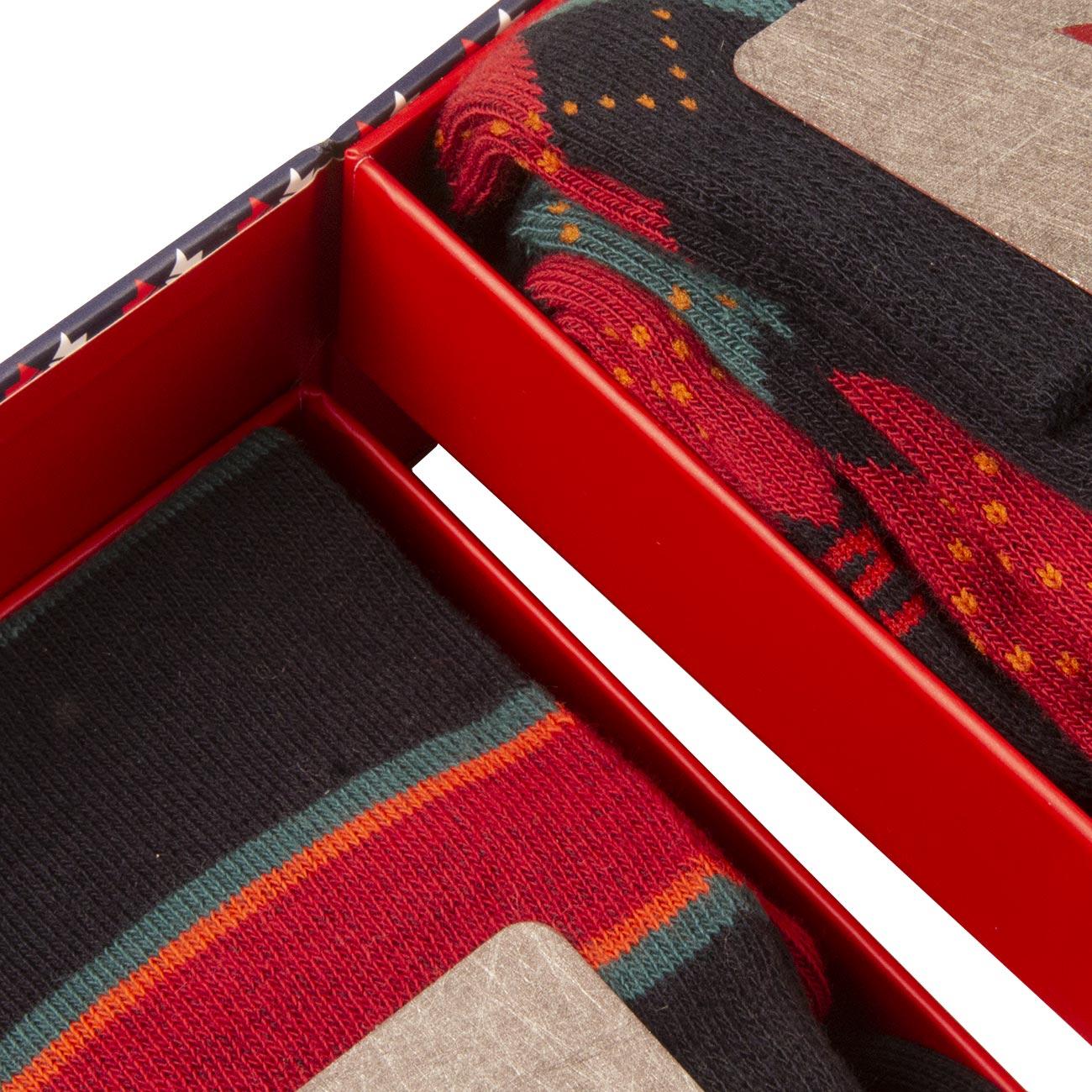 Gift Box Bipack Pied De Poule E Intreccio Uomo Blu 64164G2 V0011 BLU RED SOX 