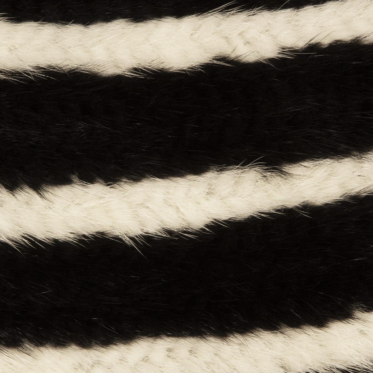 Poncho In Visone JZA01-MTRMIC918 B.CO/NERO JO NO FUI 