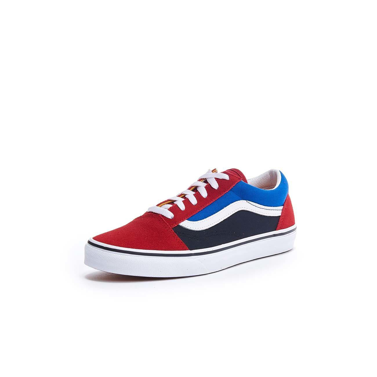 VANS Sneakers Bassa Old Skool In Suede E Tessuto Bambino Chilli Pepper Nautical Blue VN0A4UHZ/ 9AC1CHLPPRNAUTCLBL 