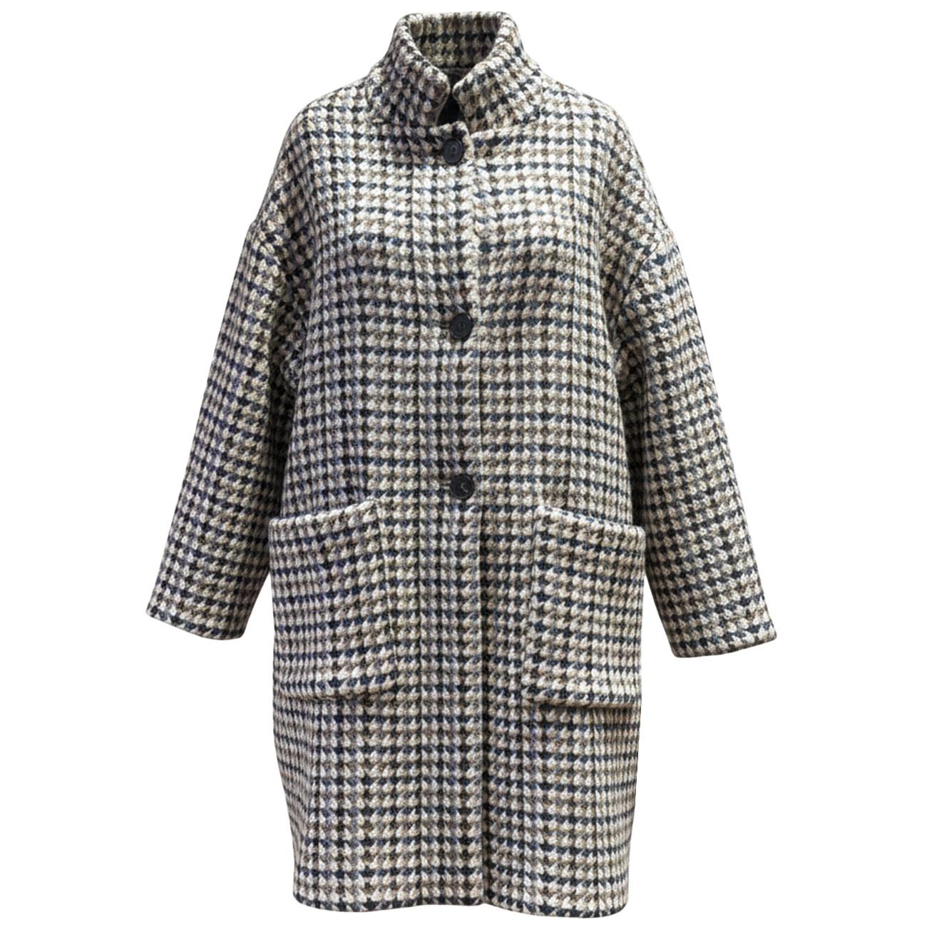 Cappotto Giosue Micro Pied De Poule EC001WT5042 752 NAVY BEIGE MASCHERONI 