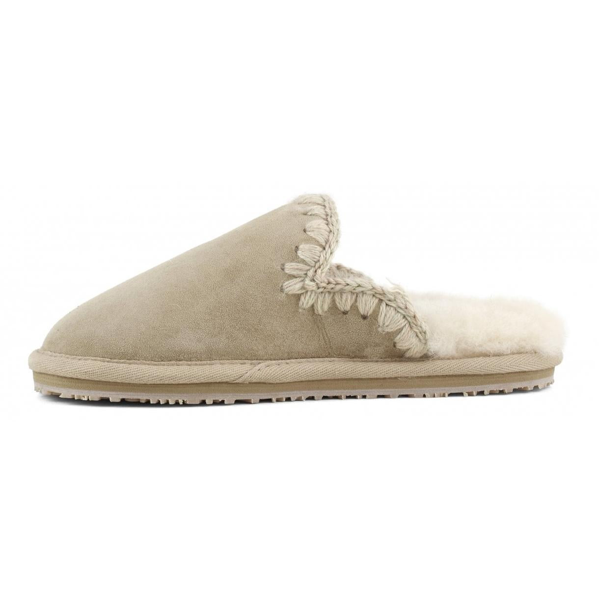Slippers Suede Eskimo Stitch Donna Camel MU.FW161008A CAMEL MOU 