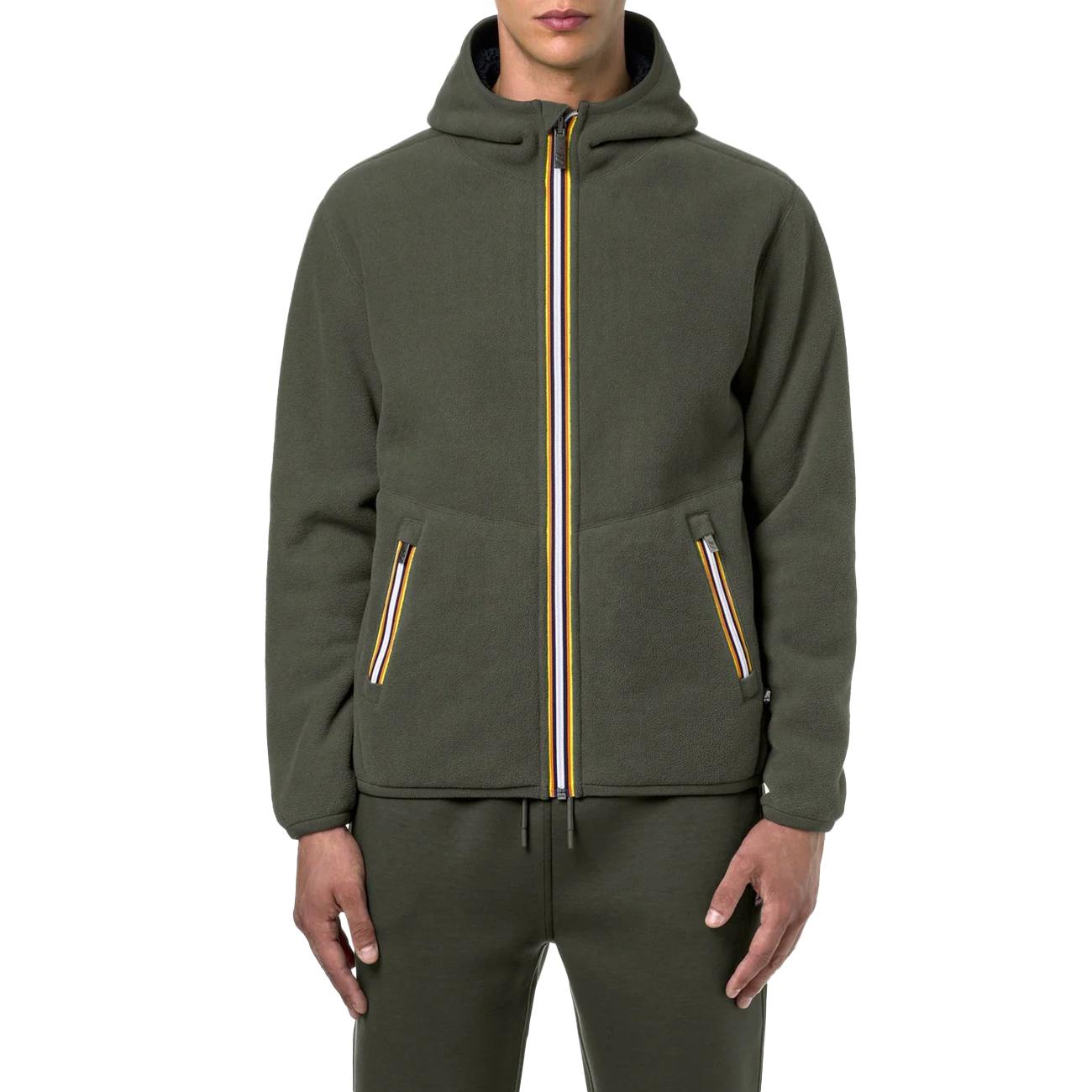 Felpa Jack Sherpa Polar Pile Uomo Verde Blu Navy K71237W AF0 VERDE/BLU NAVY K-WAY 