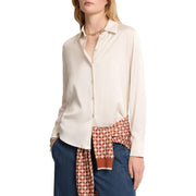 Camicia In Raso Stretch 5127P100232N 021 PORCELLANA ELENA MIRO' 