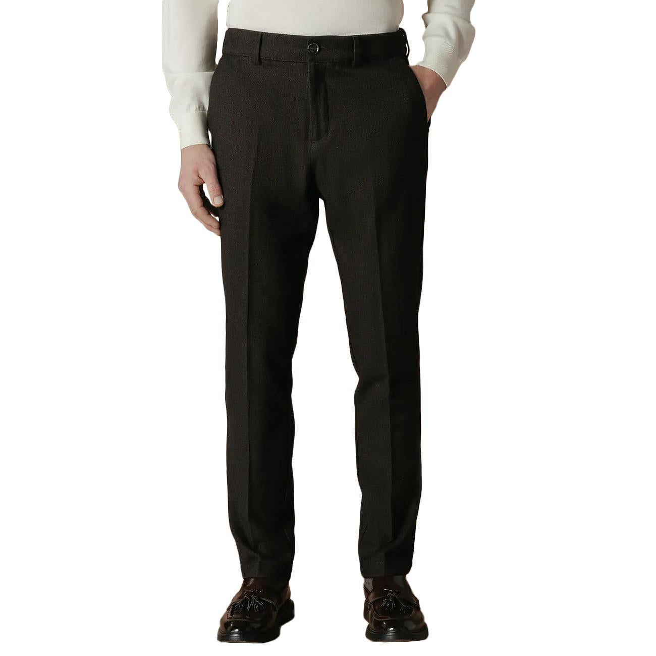 Pantalone Solferino Slim Fit Con Elastico In Cintura SOLFERINO 1606 144 MORO CRUNA 