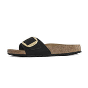 MADRID BIGBUCKLE NUBUCK LEATHER CALZ. S BIRKENSTOCK 1023373 BLACK BIRKENSTOCK 