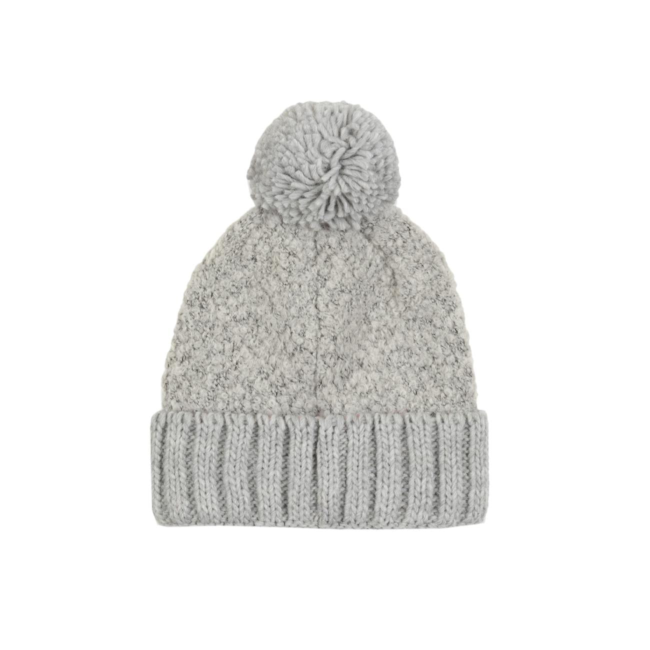 Berretto In Filato Boucle' Con Pompon Donna Grigio Melange 5029/5WJ 21 GRIGIO MELANGE COLMAR ORIGINALS 