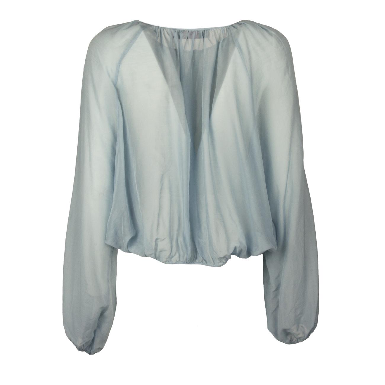 Blusa Girocollo Mussola Donna Azzurro J3712042/24 POLINESIA 1798/AZZURRO JUCCA 