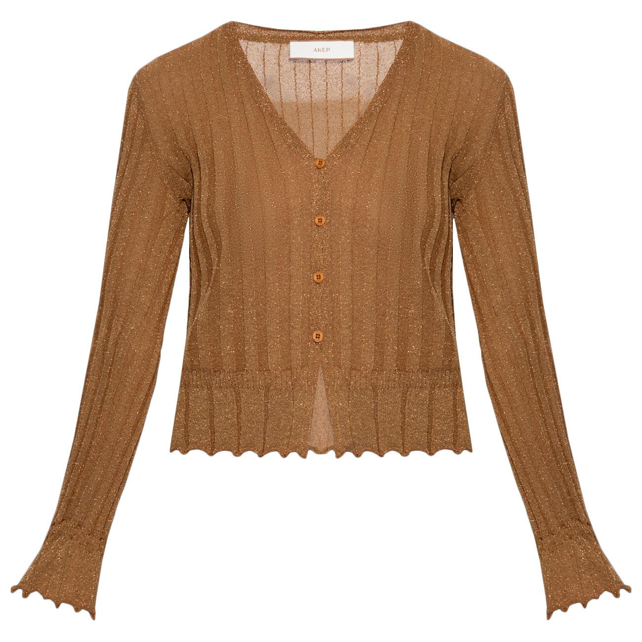 Cardigan Light Lurex MGKD13282 CAMMELLO AKEP 