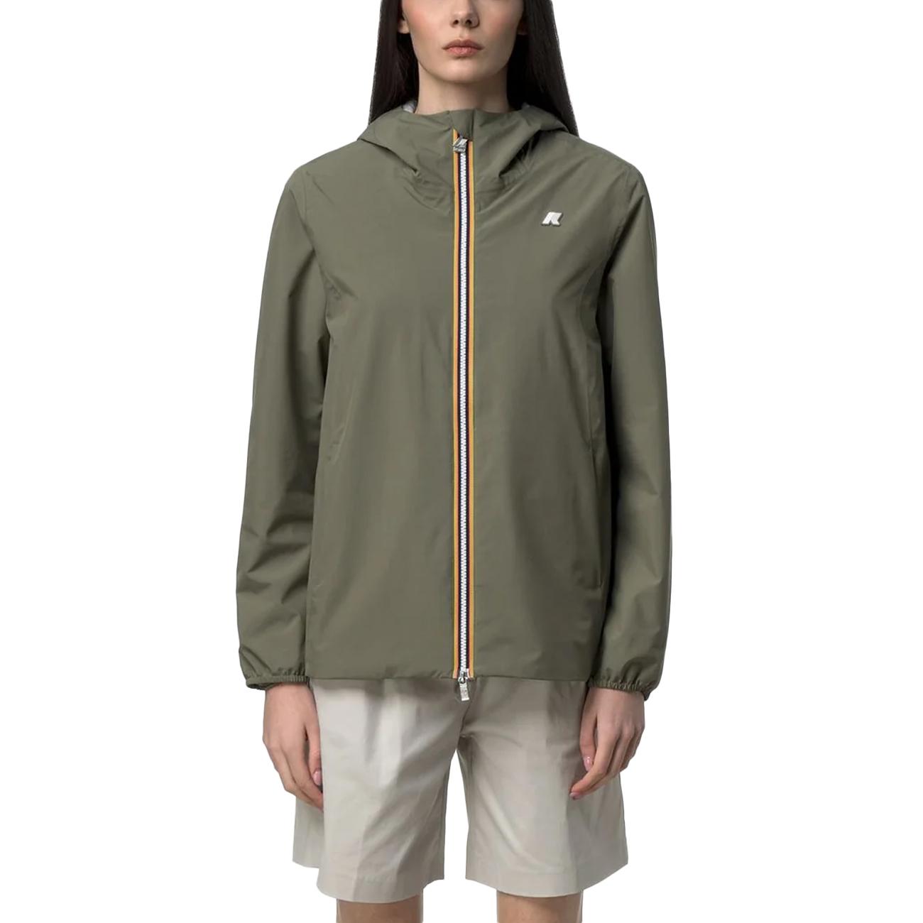 Giacca Impermeabile Marguerite Stretch Poly Jersey K8138PW V15 GREEN LICHEN K-WAY 