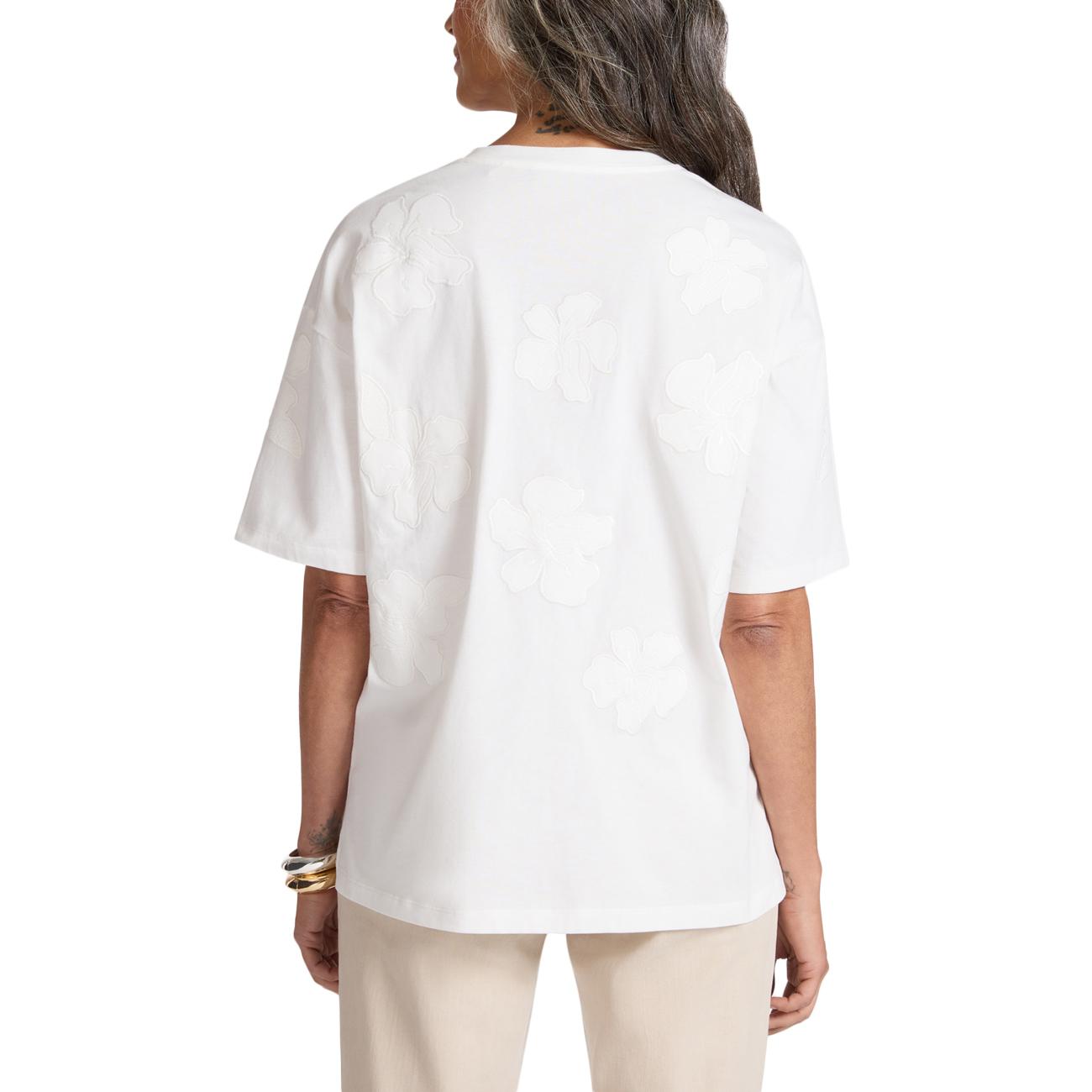 T-shirt Ricamata G344Z999554N 011 OFF WHITE ELENA MIRO' 