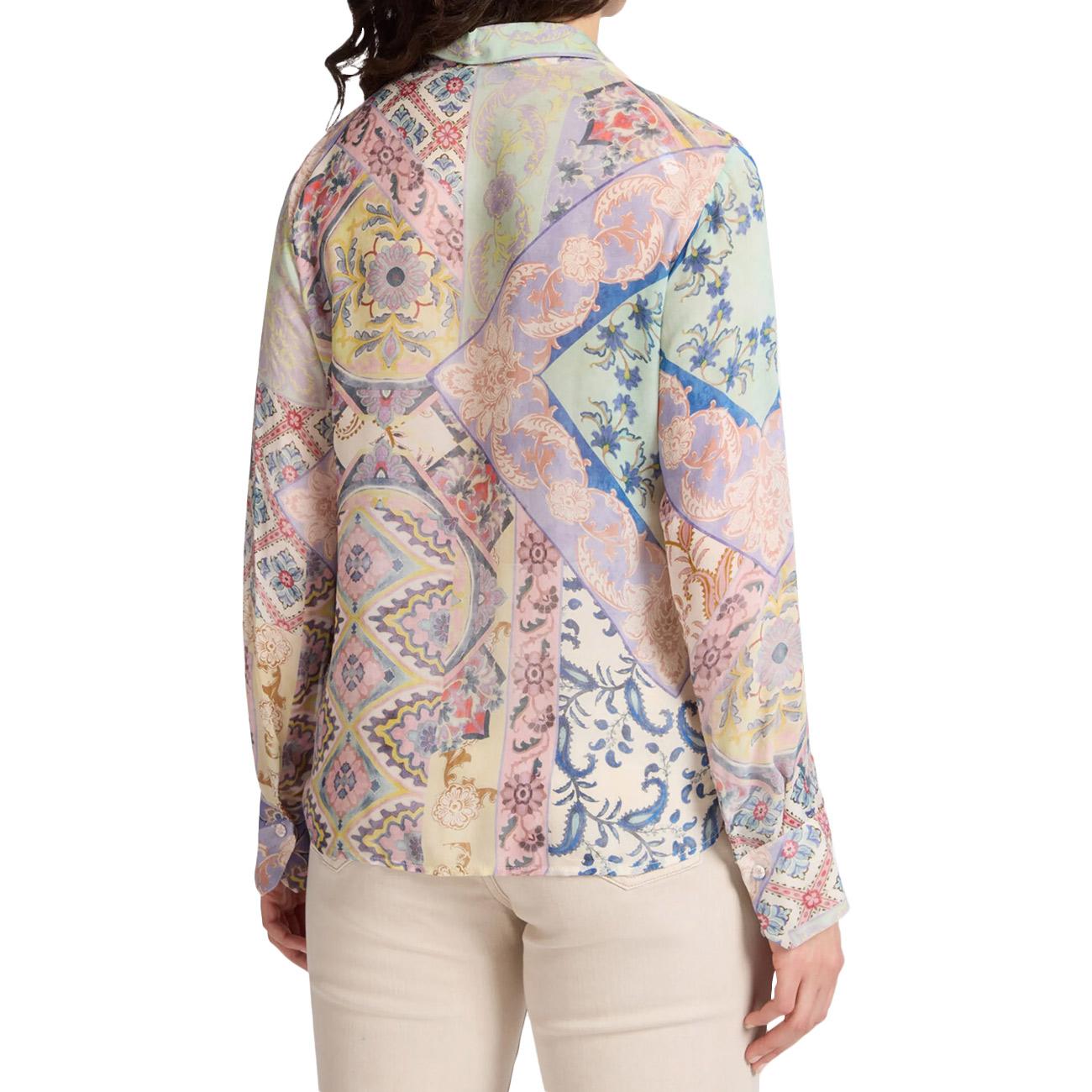 Camicia Stampa Floreale 5018P000314N 043 MULTICOLOR ELENA MIRO' 