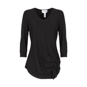 JOSEPH RIBKOFF Blusa Con Drappeggio Laterale E Scollo V 203390 11NERO 