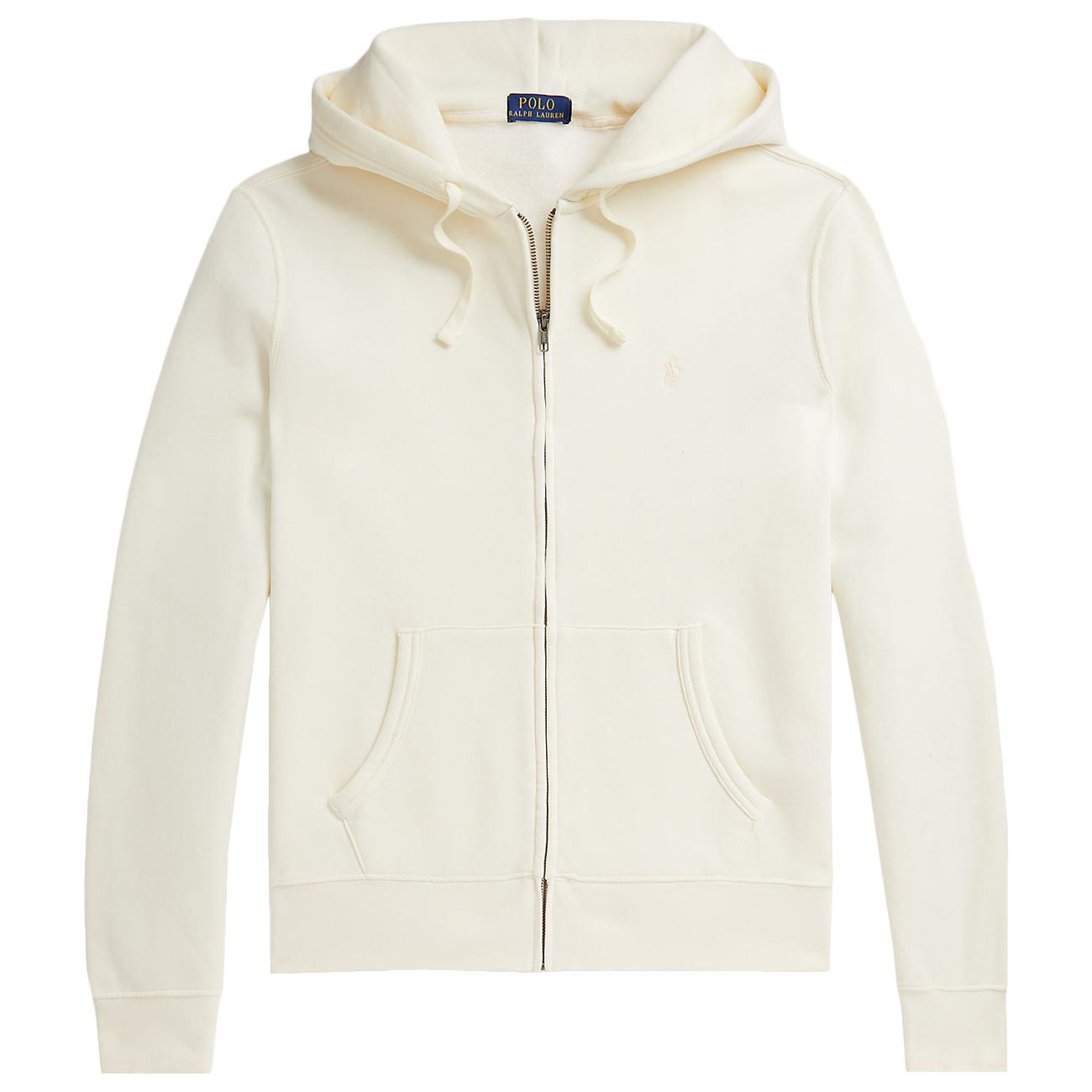 Felpa Con Cappuccio E Zip Intera In Pile 710981389 006 CLUBHOUSE CREAM POLO RALPH LAUREN 