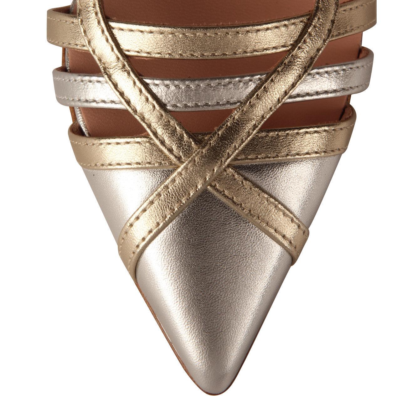 SCARPE D. CHANEL T.30 LAMINATO PLATINO LAMINATO ARGENTO ANNA F 1420/935 ARGENTO ANNA F. 