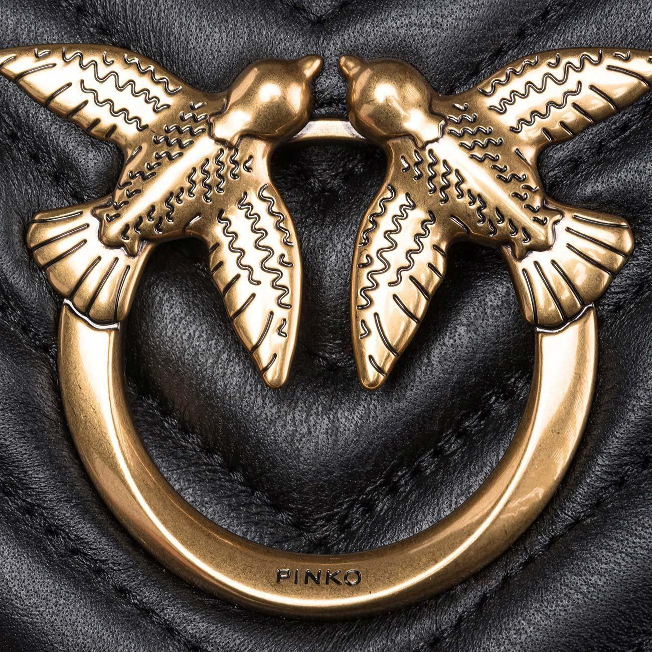 Borsa Love Click Mini Donna Nero Antique Gold 100067/A0GK Z99Q NERO/ANTIQUE GOLD PINKO BAGS 