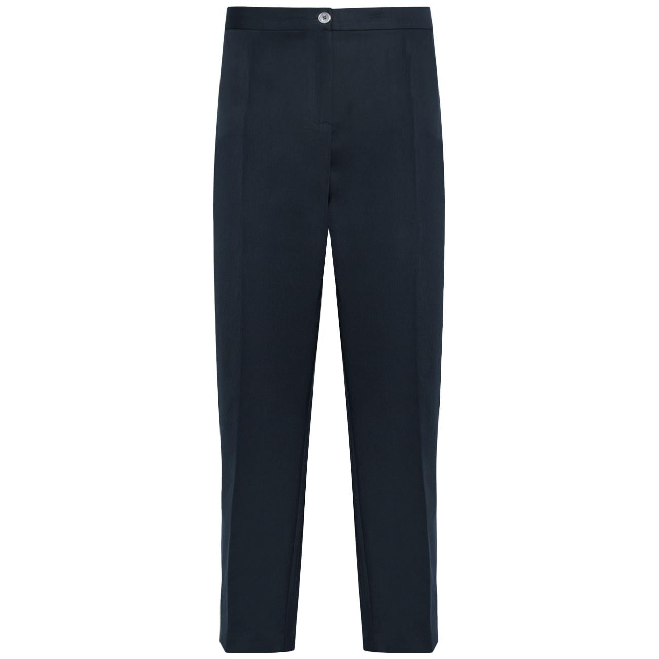 Pantaloni Dritti In Raso Stretch P010P000498N BLU NAVY ELENA MIRO' 