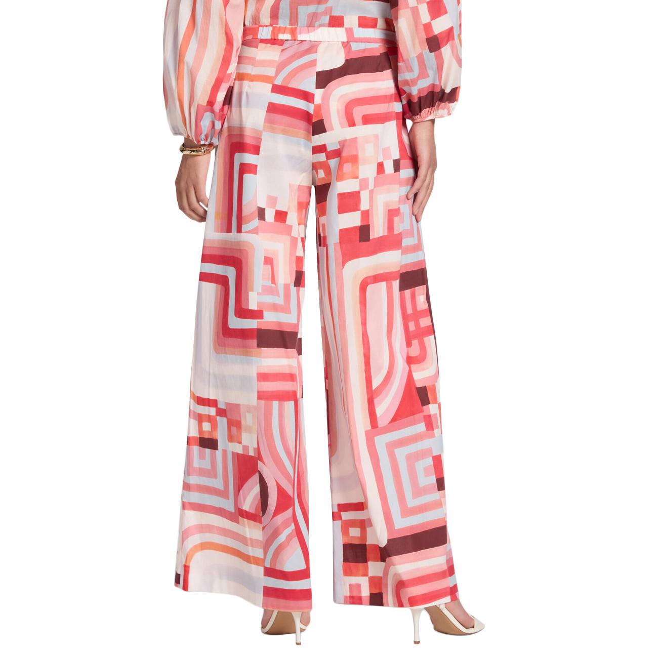 Pantaloni Palazzo Stampati P194P300502N 41 CORALLO ELENA MIRO' 