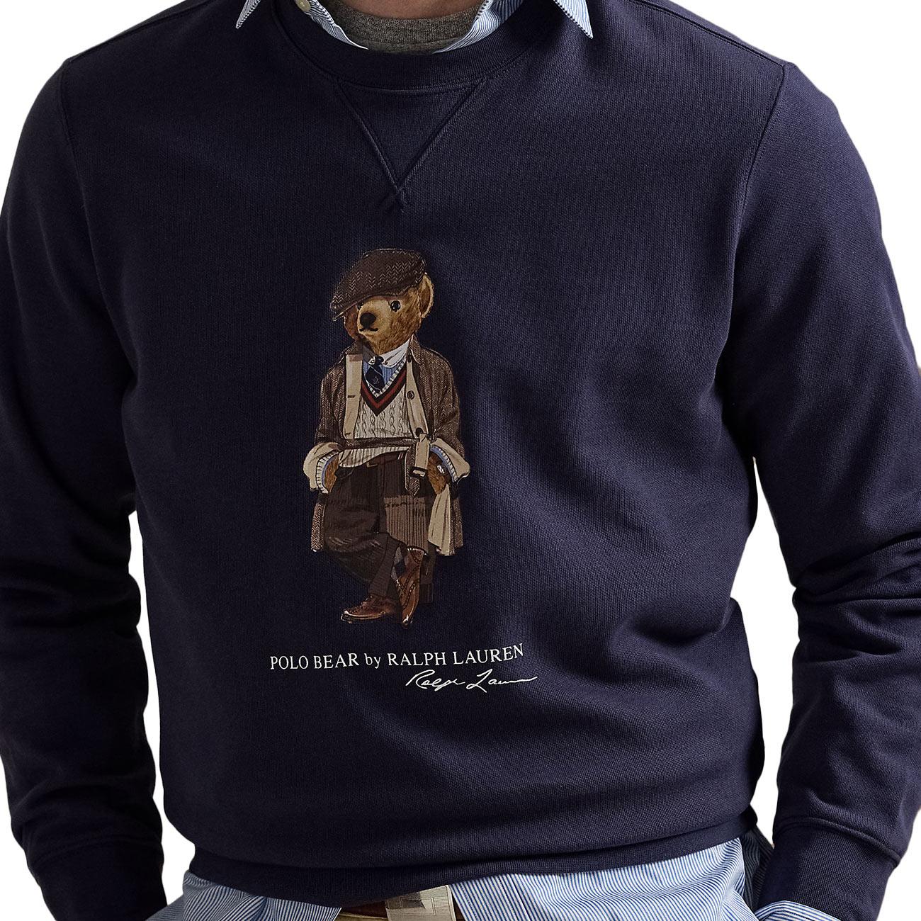 Felpa In Pile Con Orso Polo 710980305 001 FADED BLUE HRTG BEAR POLO RALPH LAUREN 