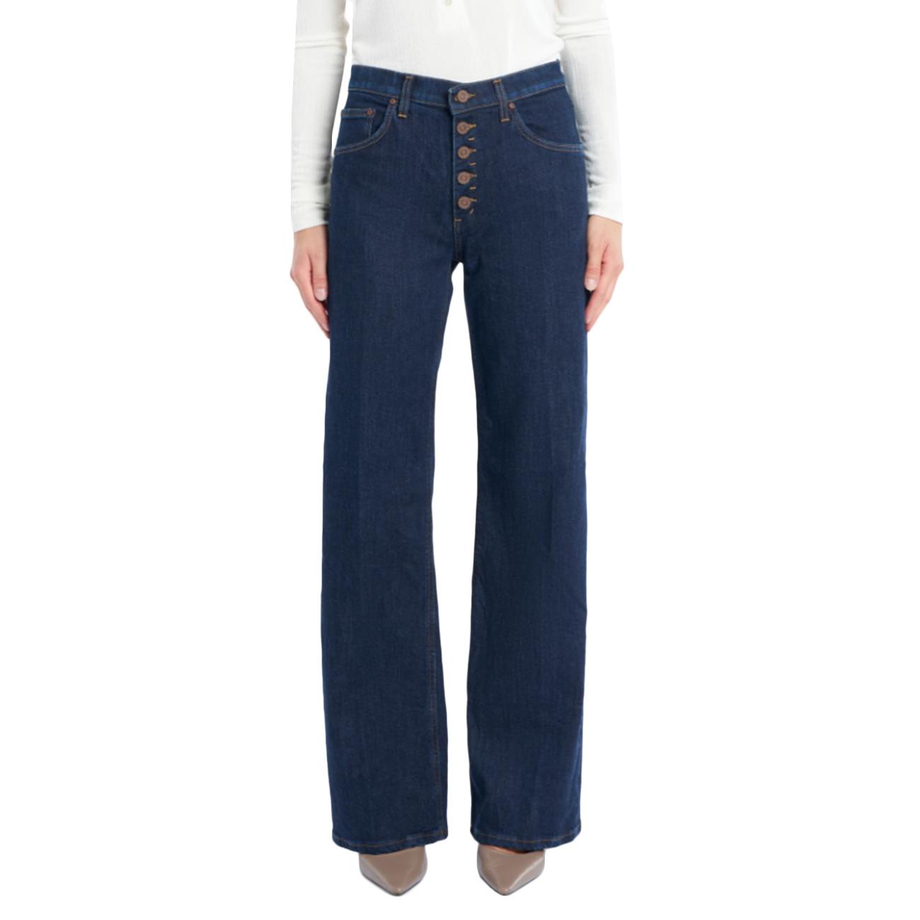 Pantalone Jacklyn Bottone Gioiello DP427B-DS0257D-LH1-DD-W25 800 DENIM MEDIO DONDUP 