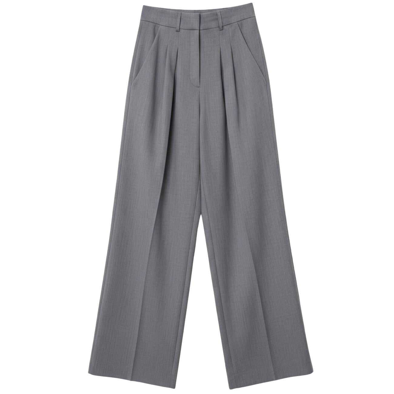 Pantalone Ampio Con Pinces W301ALICE690W721 930 GRIGIO CHIARO SKILLS MILANO 