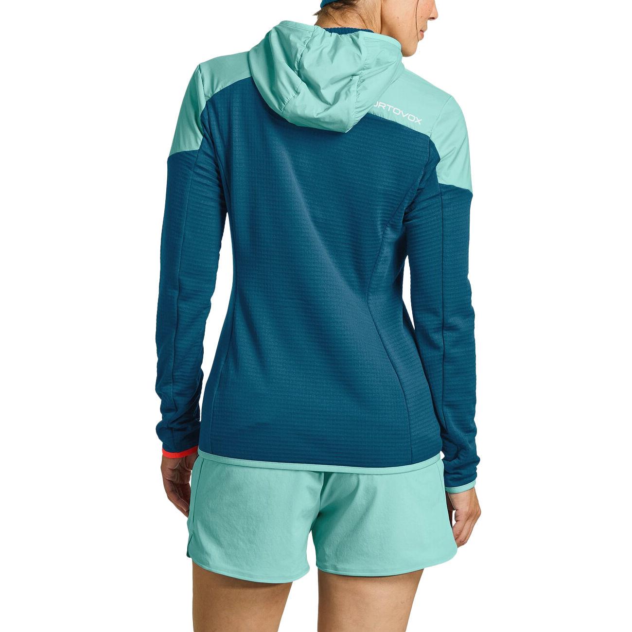 GIACCA D. LADIZ HYBRID JACKET ISOL. MERINO FUNZ. C/INSERTI ANTIVENTO ORTOVOX 86959 PETROL BLUE ORTOVOX 