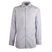 Camicia Rigata Collo Francese Uomo Bianco Azzurro UBEFIR RB3/B.CO/AZZURRO GUGLIELMINOTTI 