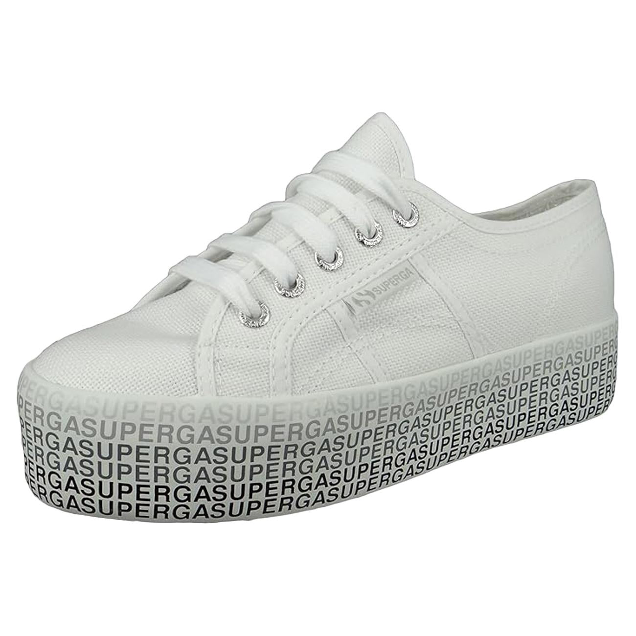 Sneaker Superga Mini-Lettering S111TPW A69.WHITEBLACK SUPERGA 