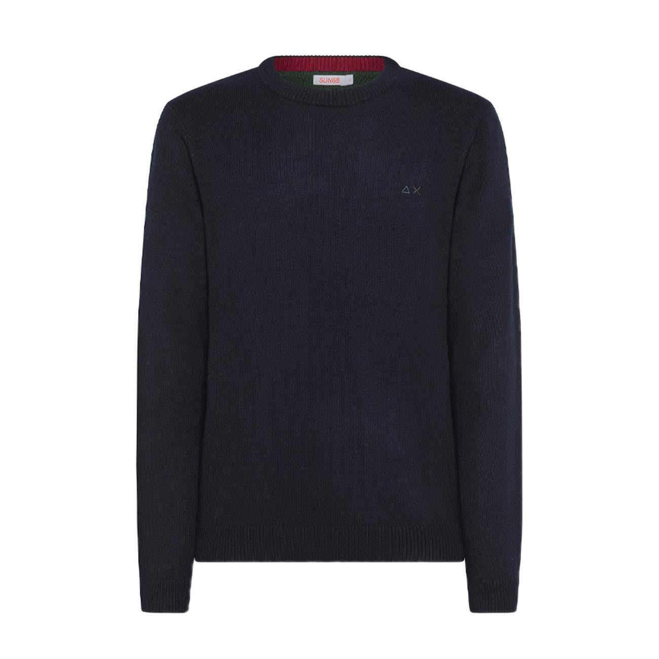 Maglia Round Solid Color Uomo Blu Navy K43134 07 BLU NAVY SUN68 