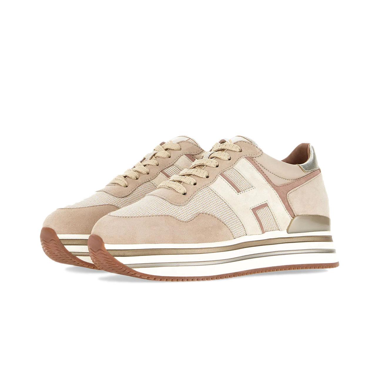 SCARPA D. MIDI PLATFORM H483 ALLACC. HOGAN HXW4830CB80NUB0VAJ ROSA/AVORIO HOGAN 