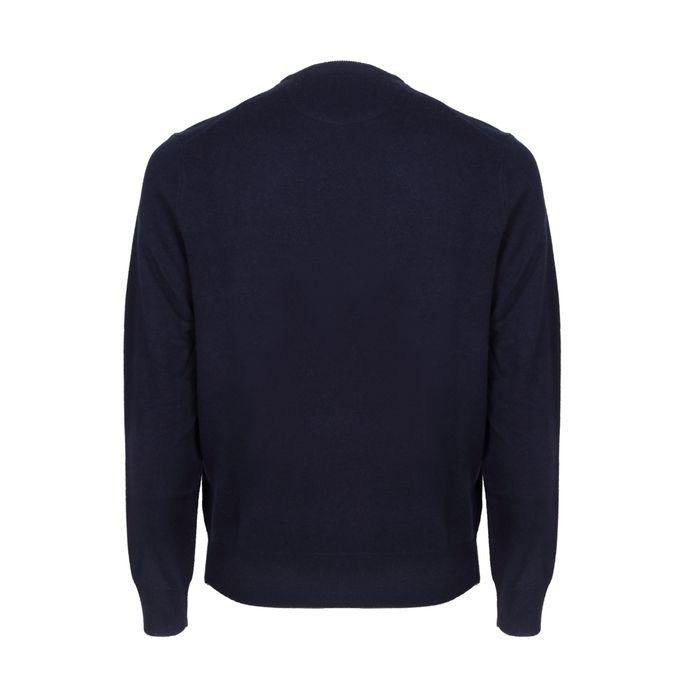 Pull Scollo A V In Lambswool Uomo Blu Navy 710667377 002 BLU NAVY POLO RALPH LAUREN 