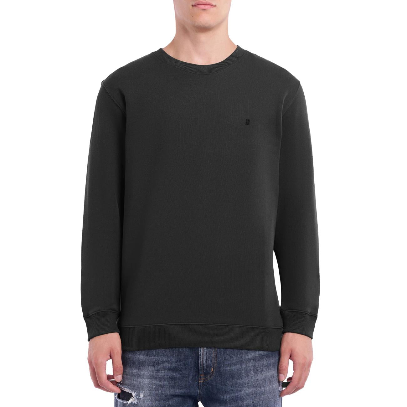 Felpa Girocollo Regular In Cotone UF641-KF0196-ZL4-DU-W25 999 NERO DONDUP 