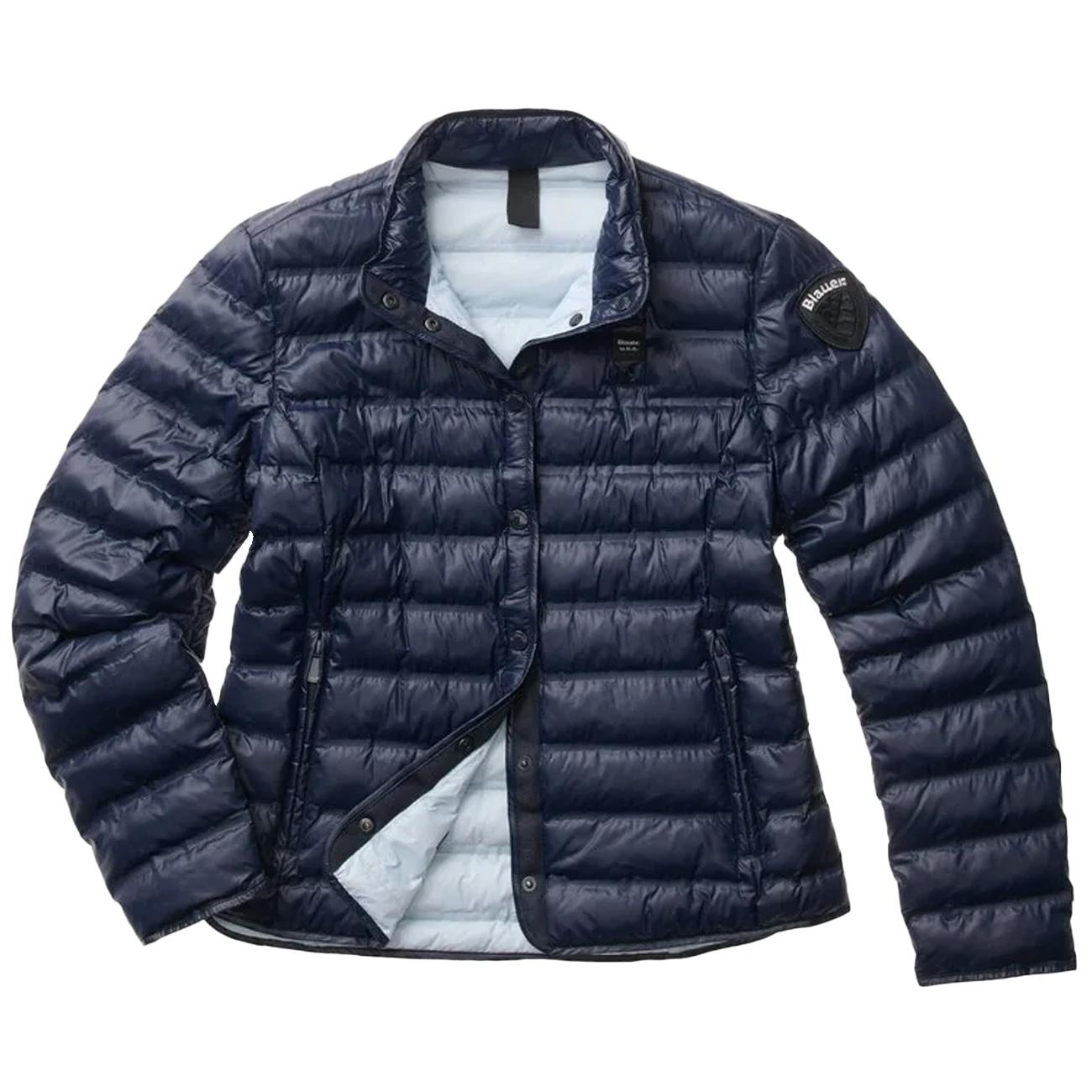 Giacca Imbottita A Righe Di Luna 26SBLDC02173-007104 888LL- BLU/LIGHT BLU 80E BLAUER 