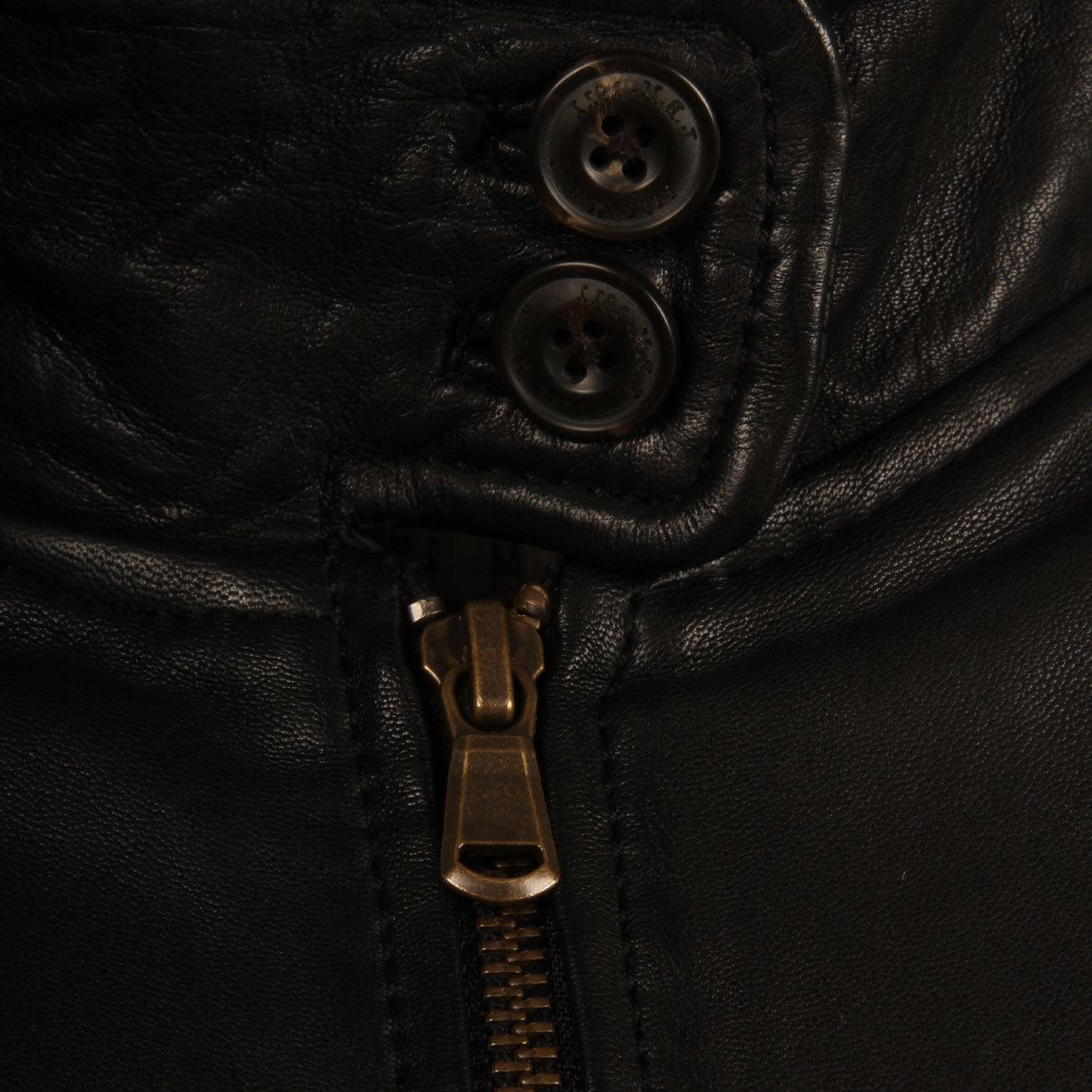 Giubbotto Pelle Imbottito Uomo Black 29533/9386 BLACK L.B.M.1911. 